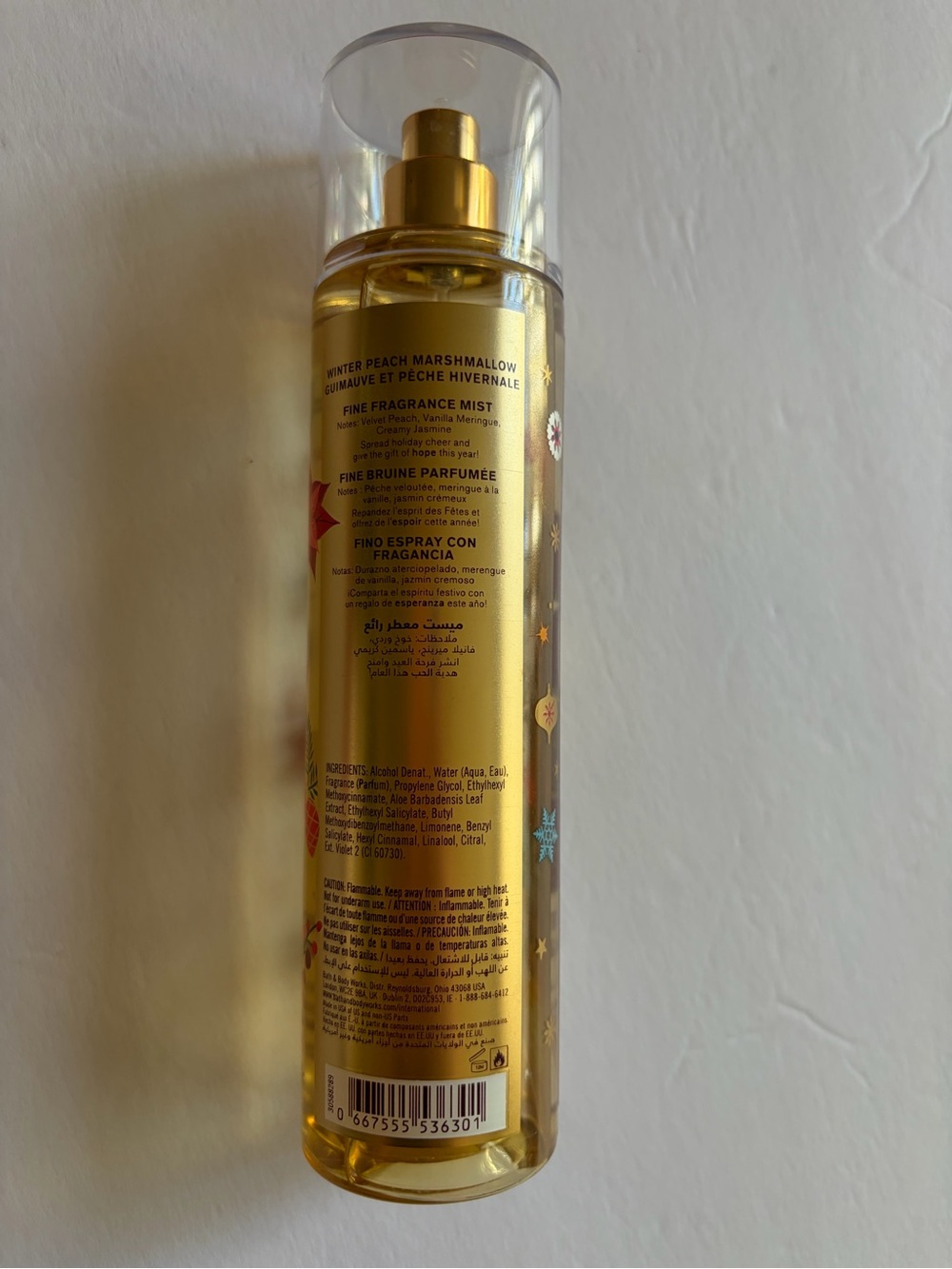 Bath & Body Works Hope Winter Peach Marshmallow 8oz 80% Full Fragrance Mist - Picture 4 of 4